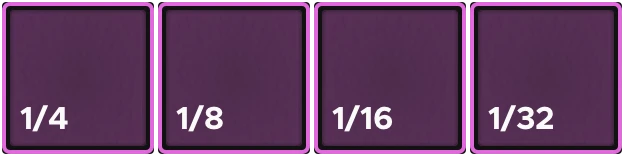 Beat Repeat macro — four stutter buttons labelled 1/4, 1/8, 1/16 and 1/32