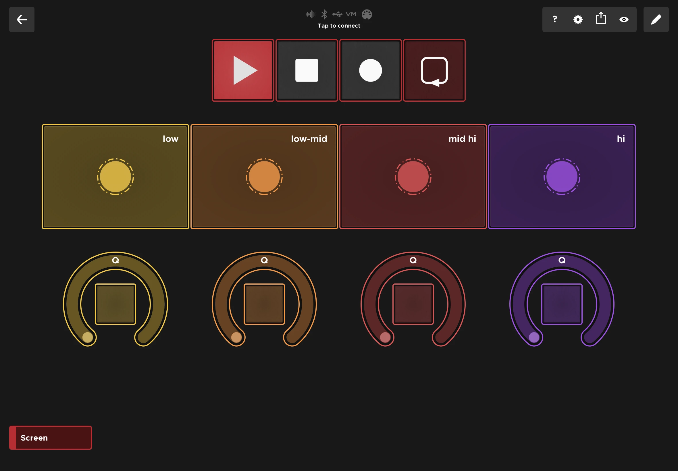 Sonic Logic running on iPad